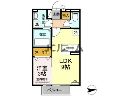 グランルーチェ(1LDK/2階)の間取り写真