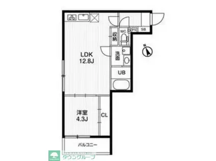 モアリッシェル代官山青葉台(1LDK/3階)の間取り写真