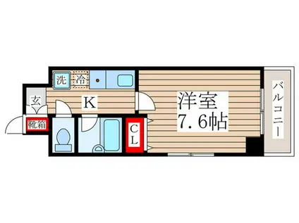 ドウーエ船堀(1K/6階)の間取り写真