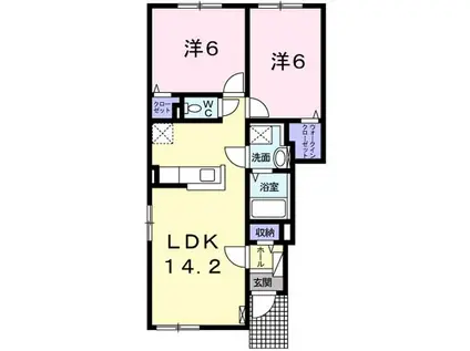 GRACEFUL・SUN VIII(2LDK/1階)の間取り写真