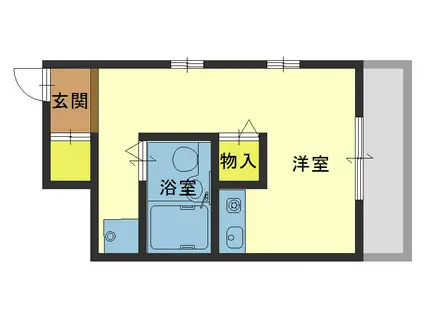 フローライト玉造(ワンルーム/4階)の間取り写真