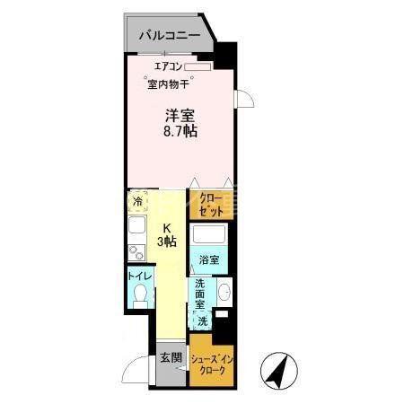1/6TH(1K/5階)の間取り写真