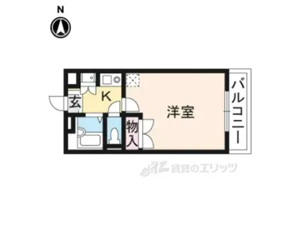 レオパレス二上(1K/3階)の間取り写真