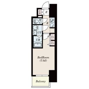 S-RESIDENCE金山三丁目(1K/12階)の間取り写真