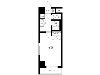 OLIO東神田(1K/9階)の間取り写真