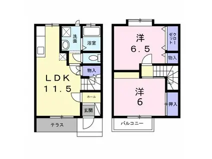 スパシエイラーレ横浜(ワンルーム/8階)の間取り写真