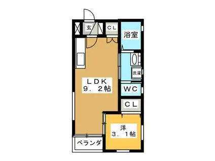 HMT殿町(1LDK/1階)の間取り写真