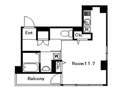A&M FELICIE(1K/4階)の間取り写真