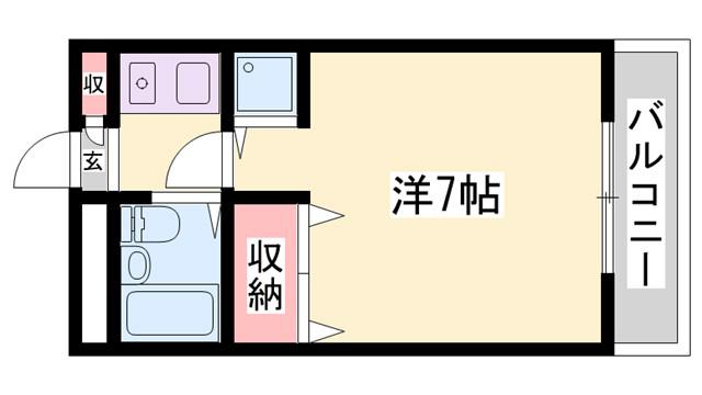 大手ビル(1K/4階)の間取り写真