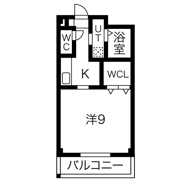 メゾンド太陽(1K/2階)の間取り写真