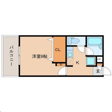 小島ビル(1K/6階)の間取り写真