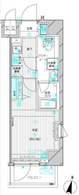 メインステージ高円寺(1K/3階)の間取り写真