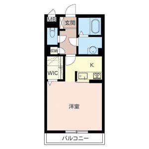 シャーメゾンさかい(ワンルーム/3階)の間取り写真