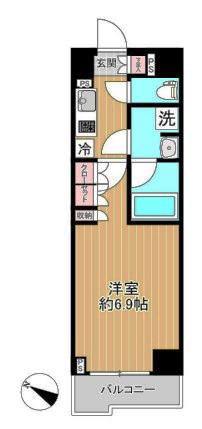 ルーブル川崎上平間弐番館(1K/5階)の間取り写真