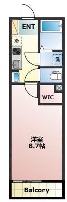 フォレスト西所沢(1K/1階)の間取り写真