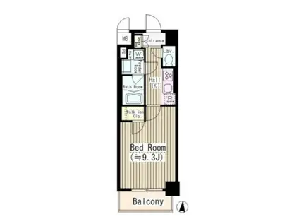 フェールメゾン菊川(1K/1階)の間取り写真