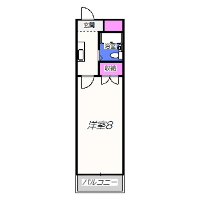 少林寺TKハイツ(1K/2階)の間取り写真