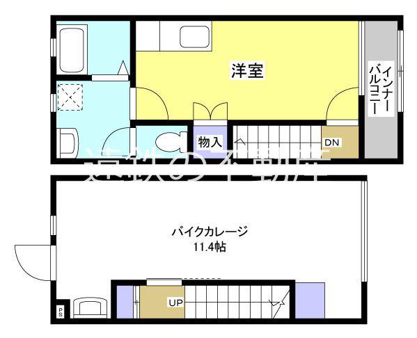 ホビープラス(ワンルーム/1階)の間取り写真