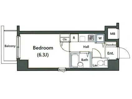 ガラ・シティ高田馬場(1K/3階)の間取り写真