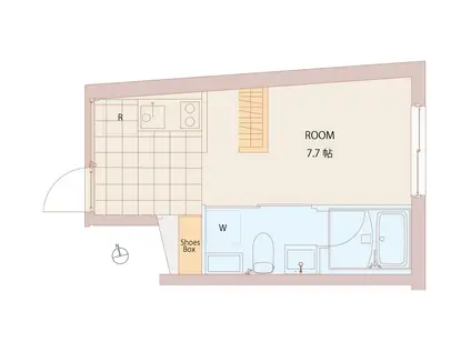 クアドロ中野サウス(ワンルーム/1階)の間取り写真