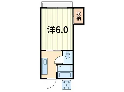 パールハイツ(1K/1階)の間取り写真