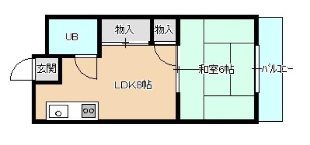 BAUHAUS南千田町(1LDK/1階)の間取り写真