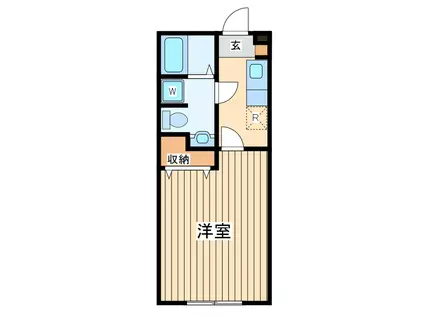 アムール山崎(1K/1階)の間取り写真
