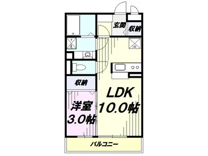 ロイヤルコートKAYB(1LDK/3階)の間取り写真