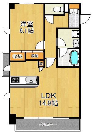 グリーンスリーブス小杉(1LDK/3階)の間取り写真