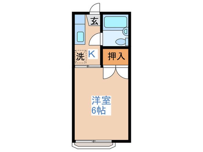 サニーハイツ(1K/1階)の間取り写真