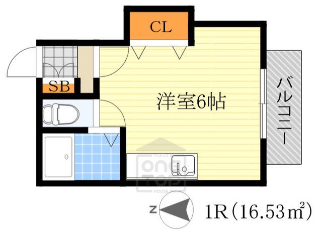 イーズマンション5(ワンルーム/2階)の間取り写真