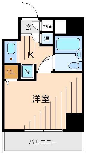 クリオ衣笠弐番館(1K/3階)の間取り写真