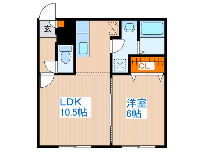 ステージノア豊平(1LDK/4階)の間取り写真