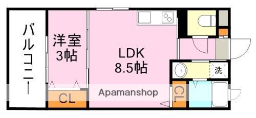 LEAD IN AIS鹿大前(1LDK/4階)の間取り写真