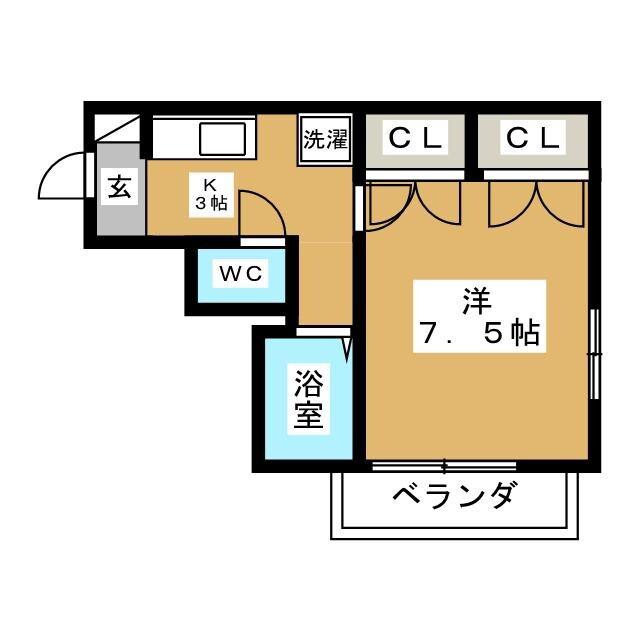 サンパレス世田谷(1K/1階)の間取り写真