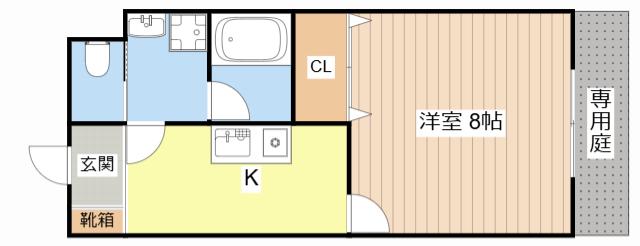 アットホーム12(1K/1階)の間取り写真