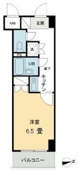 コート新橋(1K/2階)の間取り写真