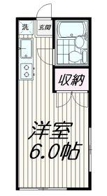 ドムール上池台(ワンルーム/1階)の間取り写真