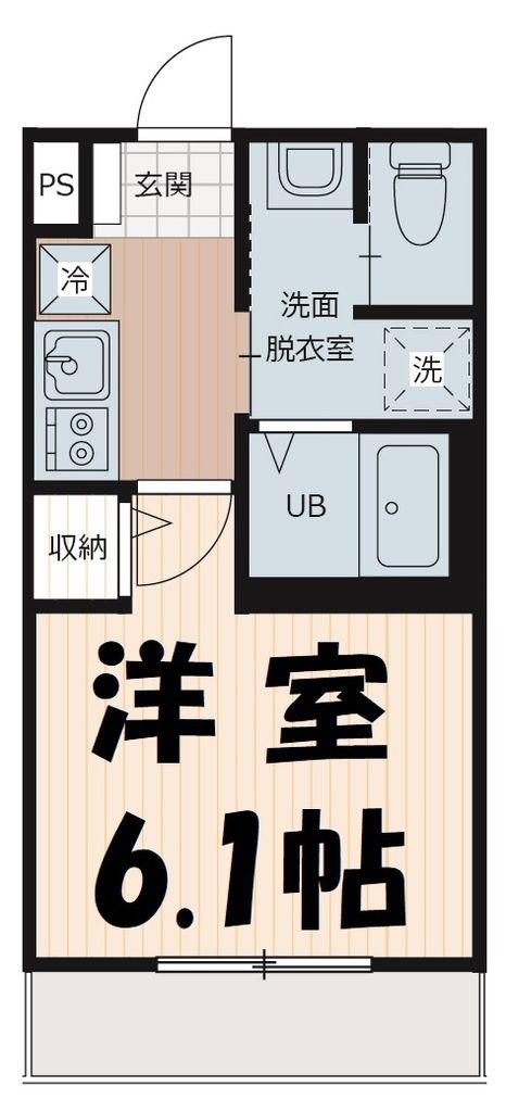 クリストール(1K/2階)の間取り写真