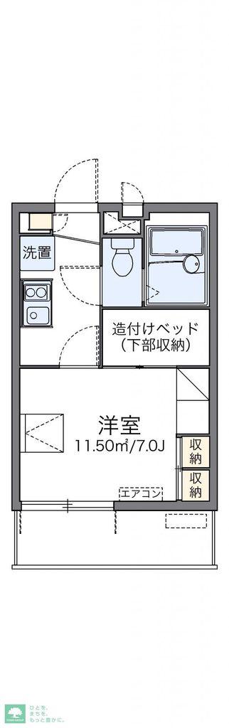 レオパレス玉川ソレイユ(1K/3階)の間取り写真