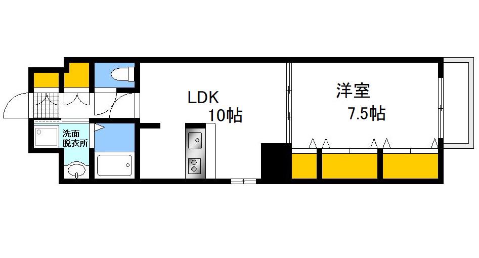 IMAKIYA.BLD(1LDK/4階)の間取り写真