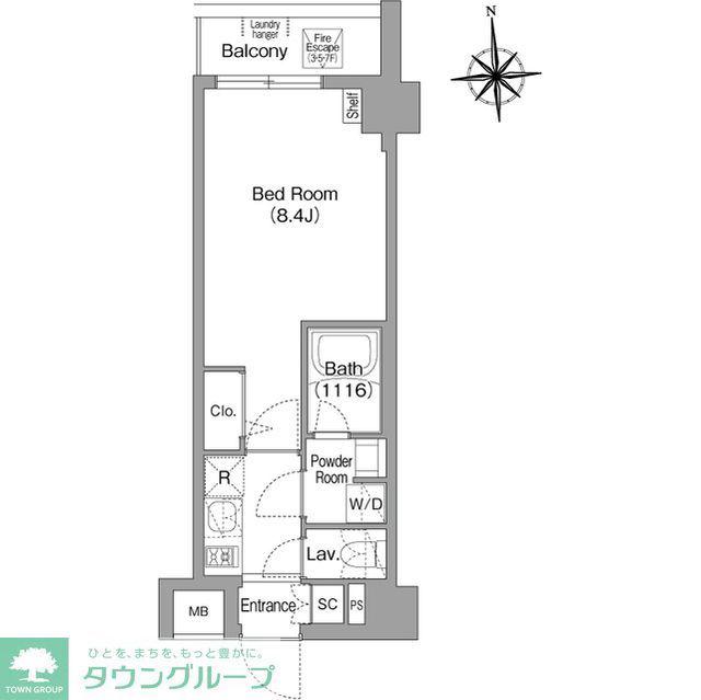 コンフォリア・リヴ西池袋(1K/4階)の間取り写真