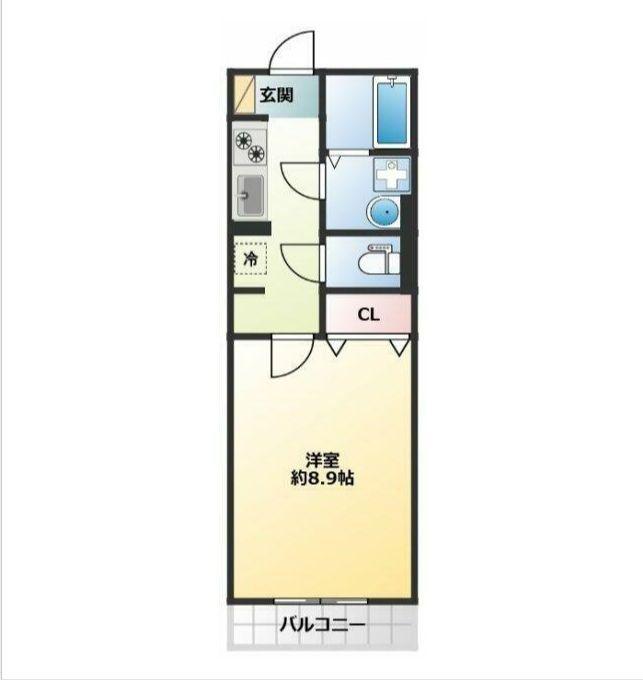 パハラ武蔵小杉(1K/3階)の間取り写真