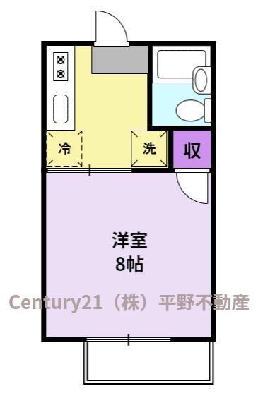 Mビレッジ(1DK/3階)の間取り写真
