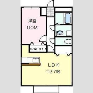 グランドガーデンツインステージ(1LDK/2階)の間取り写真