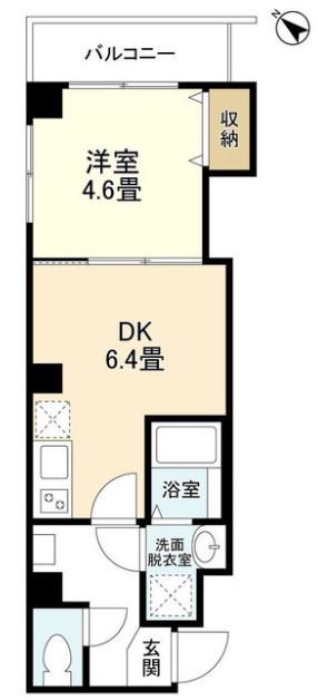 REST HIRAI(1DK/2階)の間取り写真