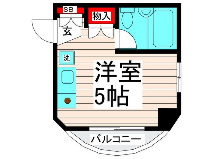 エーデルブルーメハラダ(ワンルーム/3階)の間取り写真