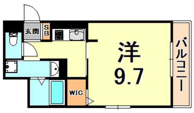 SUNNY COMFORT(1K/1階)の間取り写真