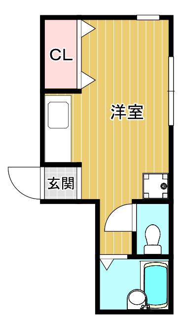 群央住吉ビル(ワンルーム/2階)の間取り写真