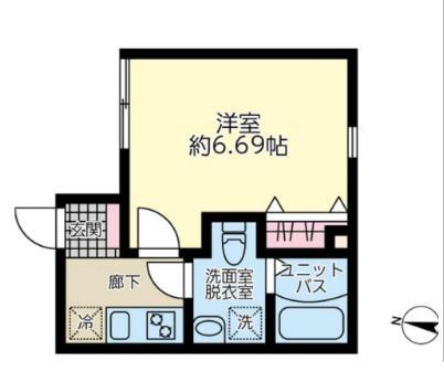 B.E.GRAND清澄白河(1K/5階)の間取り写真